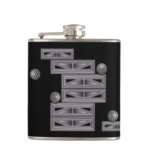 Optics thru Shapes Hip Flask