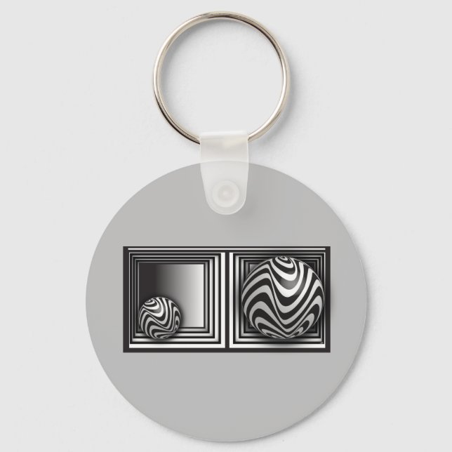 Optics thru Shapes    Keychain (Front)