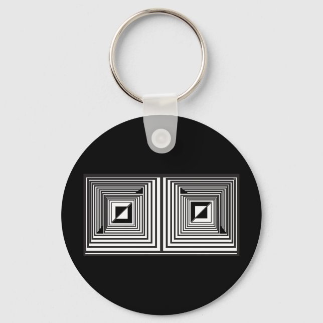 Optics thru Shapes  Keychain (Front)