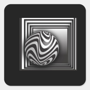 Optics thru Shapes Square Sticker