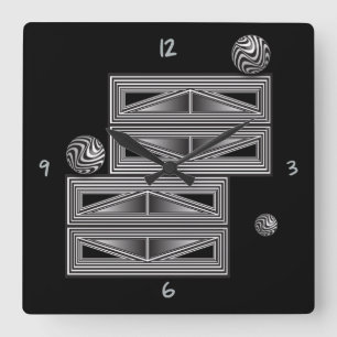 Optics thru Shapes Square Wall Clock