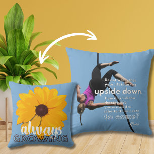 Optimism in the Face of Change Reversible Throw Pillow