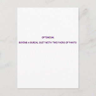 OPTIMISM POSTCARD