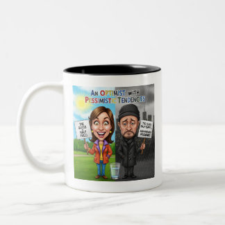 Optimist vs Pessimist Funny Mug Quote