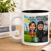 Optimist vs Pessimist Funny Mug Quote