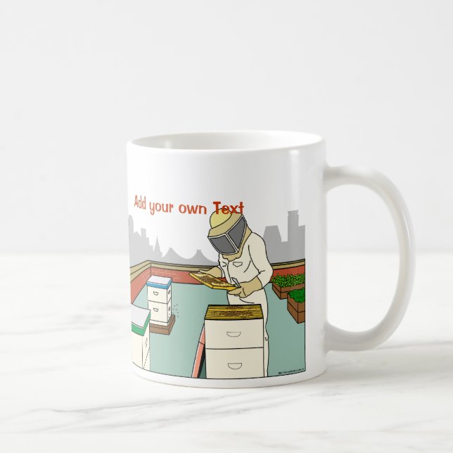Optimiste sur le toit - Mug (Droite)