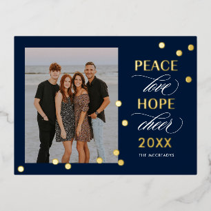 Optimistic Mood FOIL Happy New Year Postcard