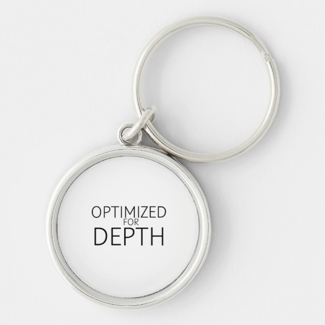 Optimized For Depth Minimalist Technical Keychain (Front)
