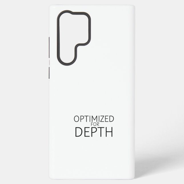 Optimized For Depth Minimalist Technical Samsung Galaxy S22 Ultra Case (Back)