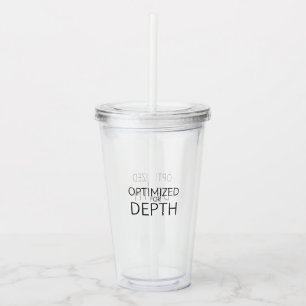 Optimized For Depth Minimalist Technical Tumbler