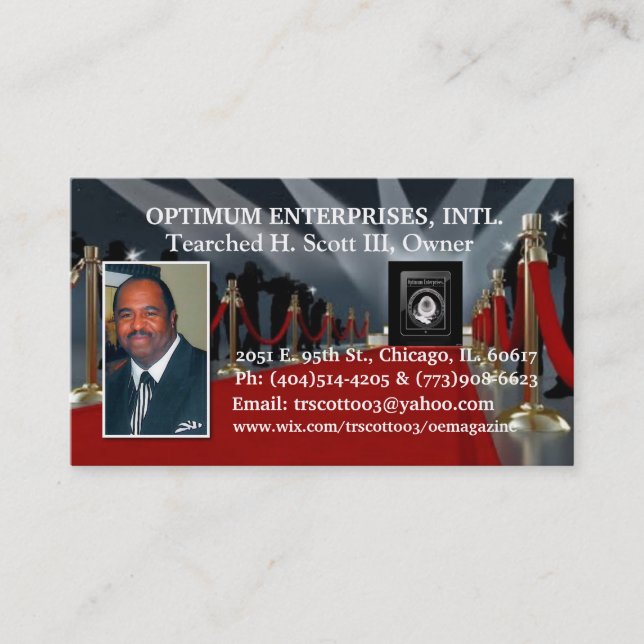 Optimum Enterprises Business Card (Front)
