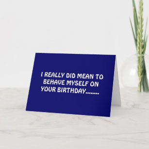 OPTION WAS TO SAY HA HA HA ON YOUR BIRTHDAY CARD