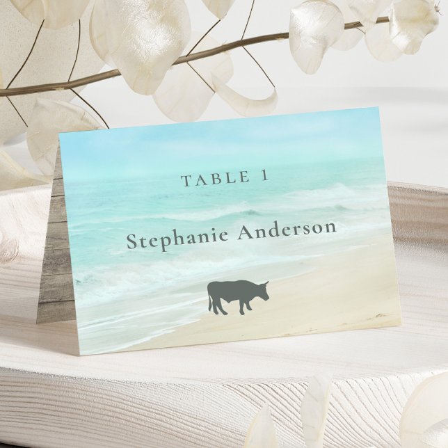 Options de repas de mariage à la plage Carte de ta (Créateur téléchargé)