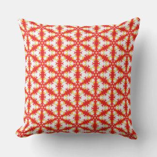 OPTIQUE DE RÉTRO ROUGE BRILLANT Lancer le coussin