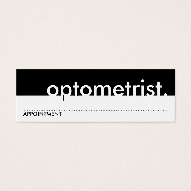 optometrist appointment card (Front)