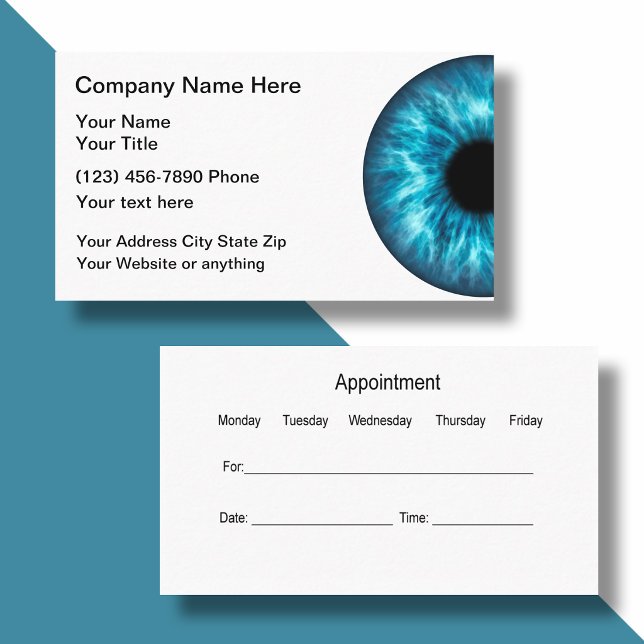 Optometrist Appointment Card For An Eye Doctor (Creator Uploaded)