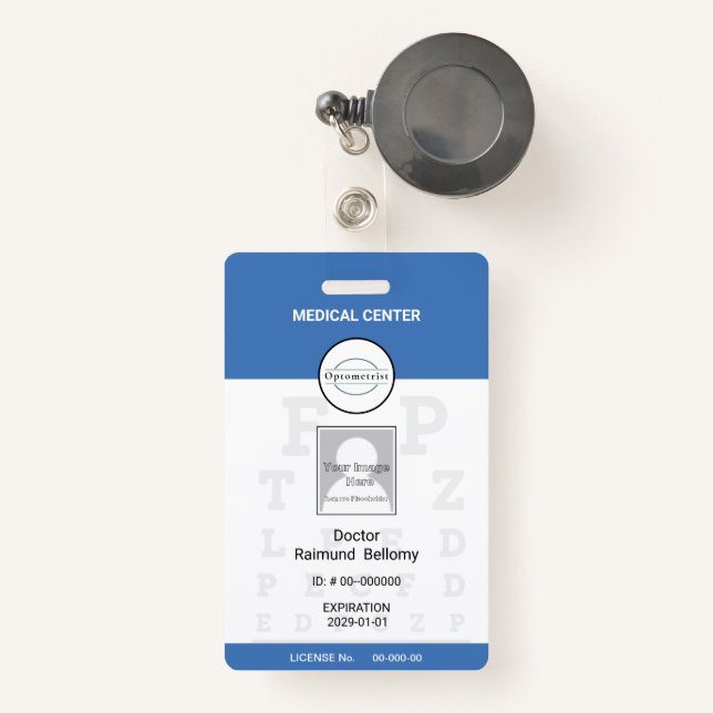 Optometrist Badge (Front with Retractable)