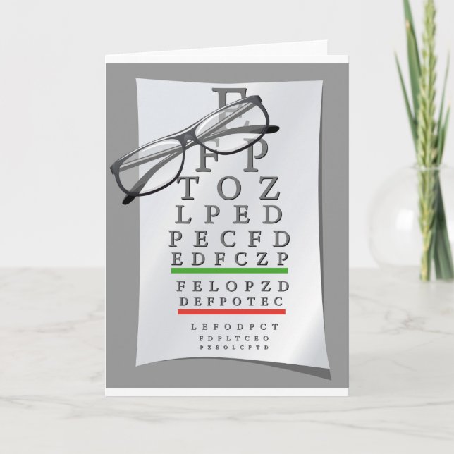 Optometrist Chart Greeting Cards (Front)