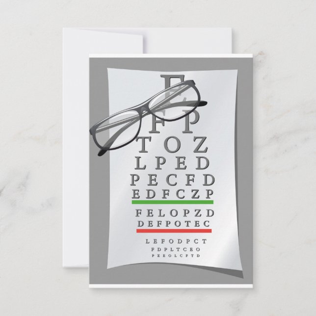 Optometrist Chart Invitations (Front)
