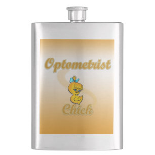 Optometrist Chick Hip Flask