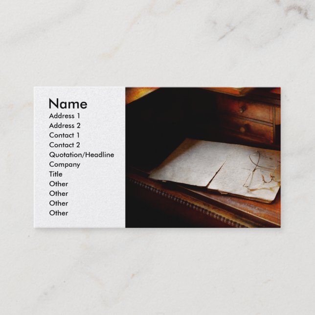 Optometrist - Done for the night Business Card (Front)