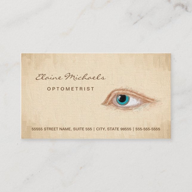 Optometrist Eye Appointment Classic Illustration (Front)