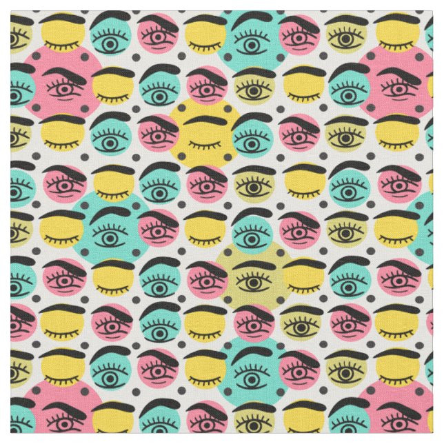 Optometrist Eye Doctor Eye Chart Fabric (Close Up)