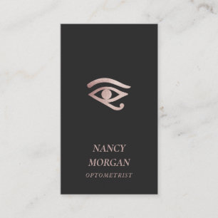 Optometrist Eye Doctor Rose Gold Glitter  Business Card