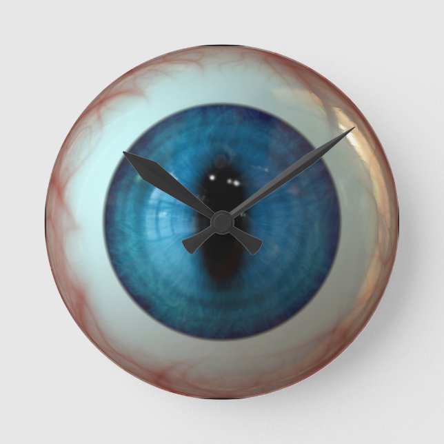Optometrist Eye Doctor Weird Fun Blue Eye Clock (Front)