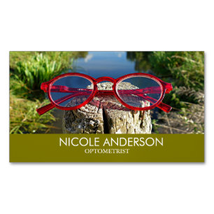 Optometrist Eye Glasses Magnetic Business Card