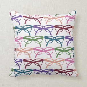 Optometrist Eye Glasses Pattern Print Throw Pillow