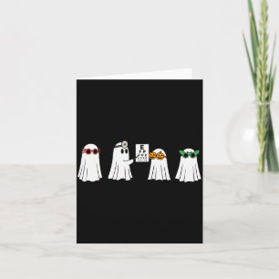 Optometrist Ghost Boo Center Halloween Optician Card