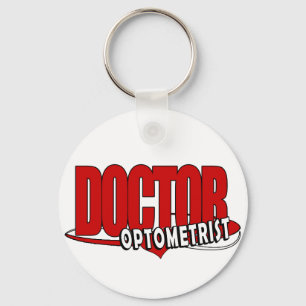 OPTOMETRIST LOGO DOCTOR BIG RED KEYCHAIN