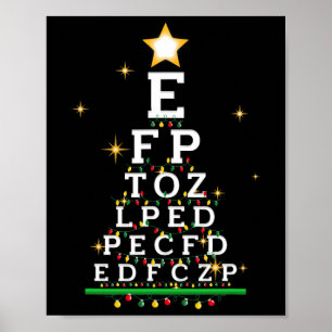 Optometrist Optometry Christmas Ophthalmologist Ey Poster