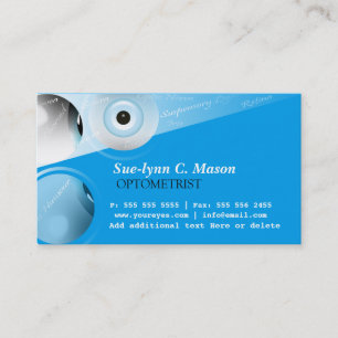 Optometrist Optometry Eyes Business Card
