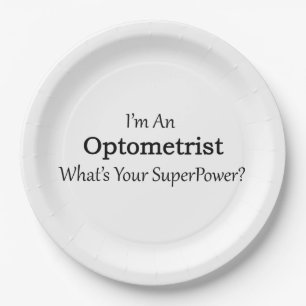 Optometrist Paper Plate
