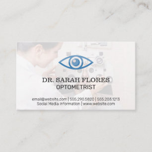 Optometrist   Phoropter   Eye Icon Business Card