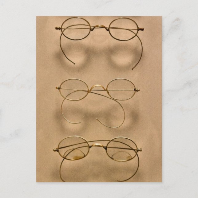 Optometrist - Simple gold frames Postcard (Front)