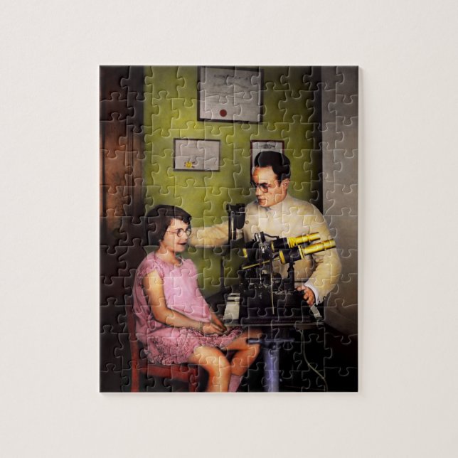 Optometrist - The eye exam 1929 Jigsaw Puzzle (Vertical)