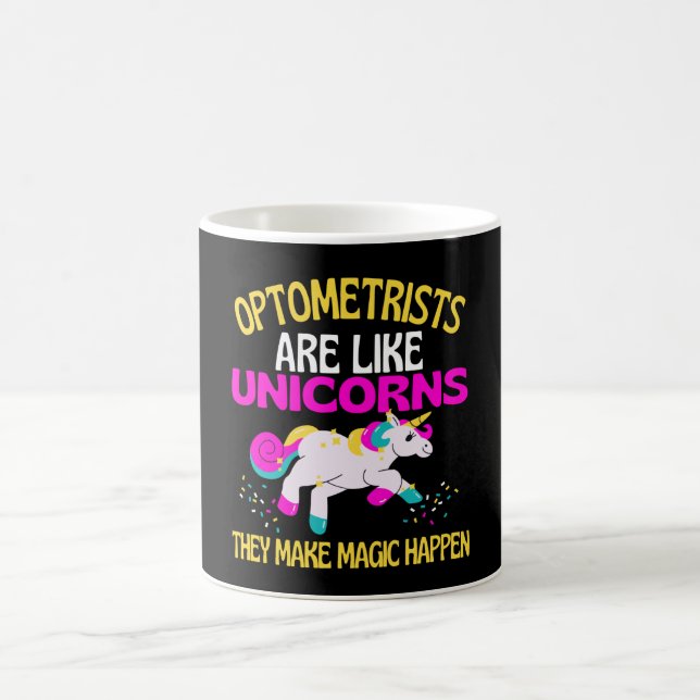Optometrist Unicorn , Magical Unicorn Optometry Coffee Mug (Center)