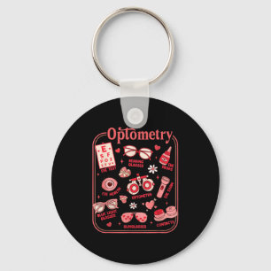 Optometrist valentines day optometry assistant keychain