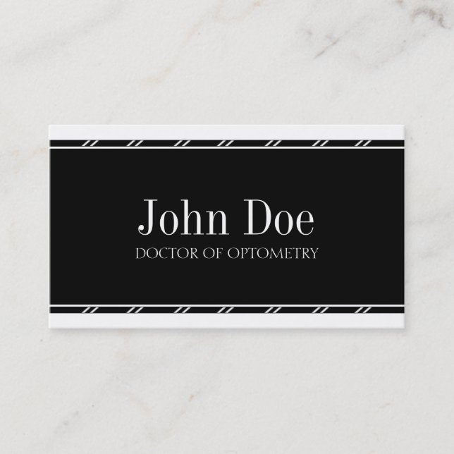 Optometrist W/W Business Card (Front)