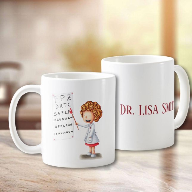 Optométriste personnalisé et infirmière tasse illu (Créateur téléchargé)