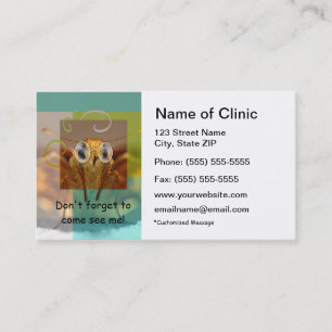 Optometry Appointment Reminder Butterfly Glasses Card
