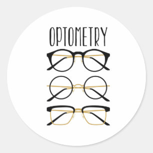 Optometry Classic Round Sticker