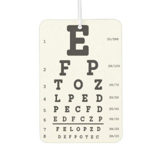 Optometry Eye Chart Air Freshener
