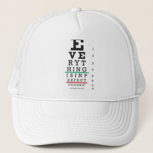 Optometry Eye Chart Illustration Trucker Hat