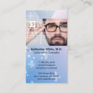Optometry   Eye Chart Visual Business Card