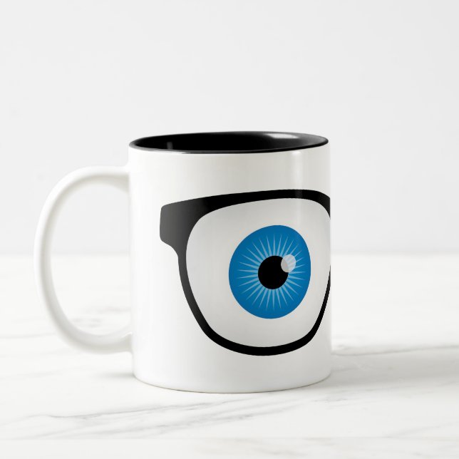 Optometry Eyes Two-Tone Coffee Mug (Left)