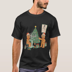 Optometry Gingerbread Christmas Optician Sight Squ T-Shirt